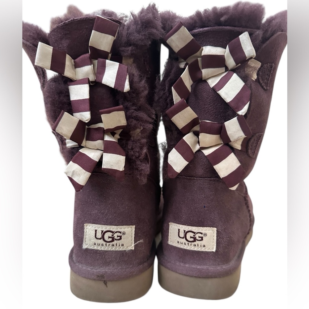Purple UGG Bailey Bow II boots
